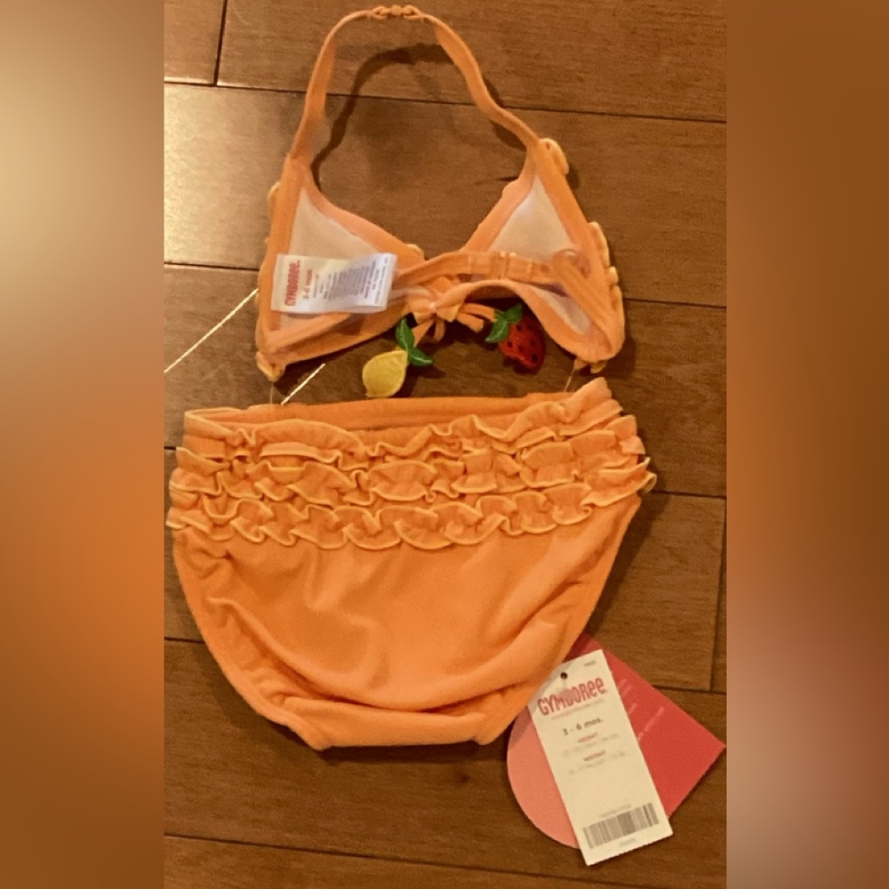 NWT Gymboree 2-piece Bikini with ruffles on rear (3-6 mos) - Picture 4 of 6